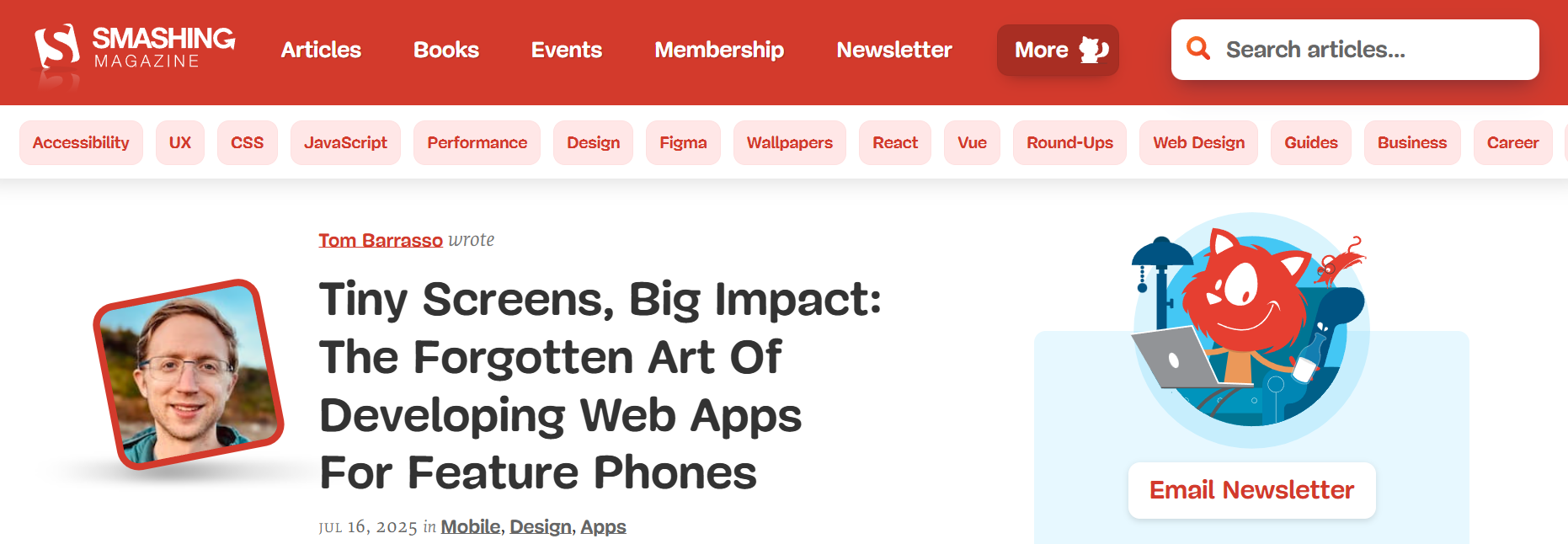 Smashing Magazine website